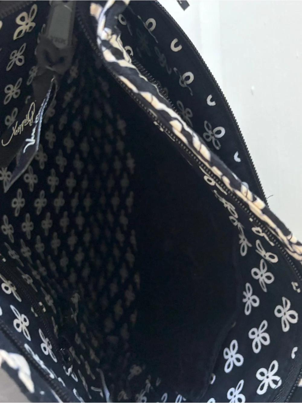 Quilted Black & White Patterned Crossbody Bag
